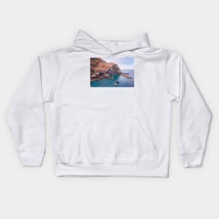 Cinque Terre in Italy on the coast Kids Hoodie